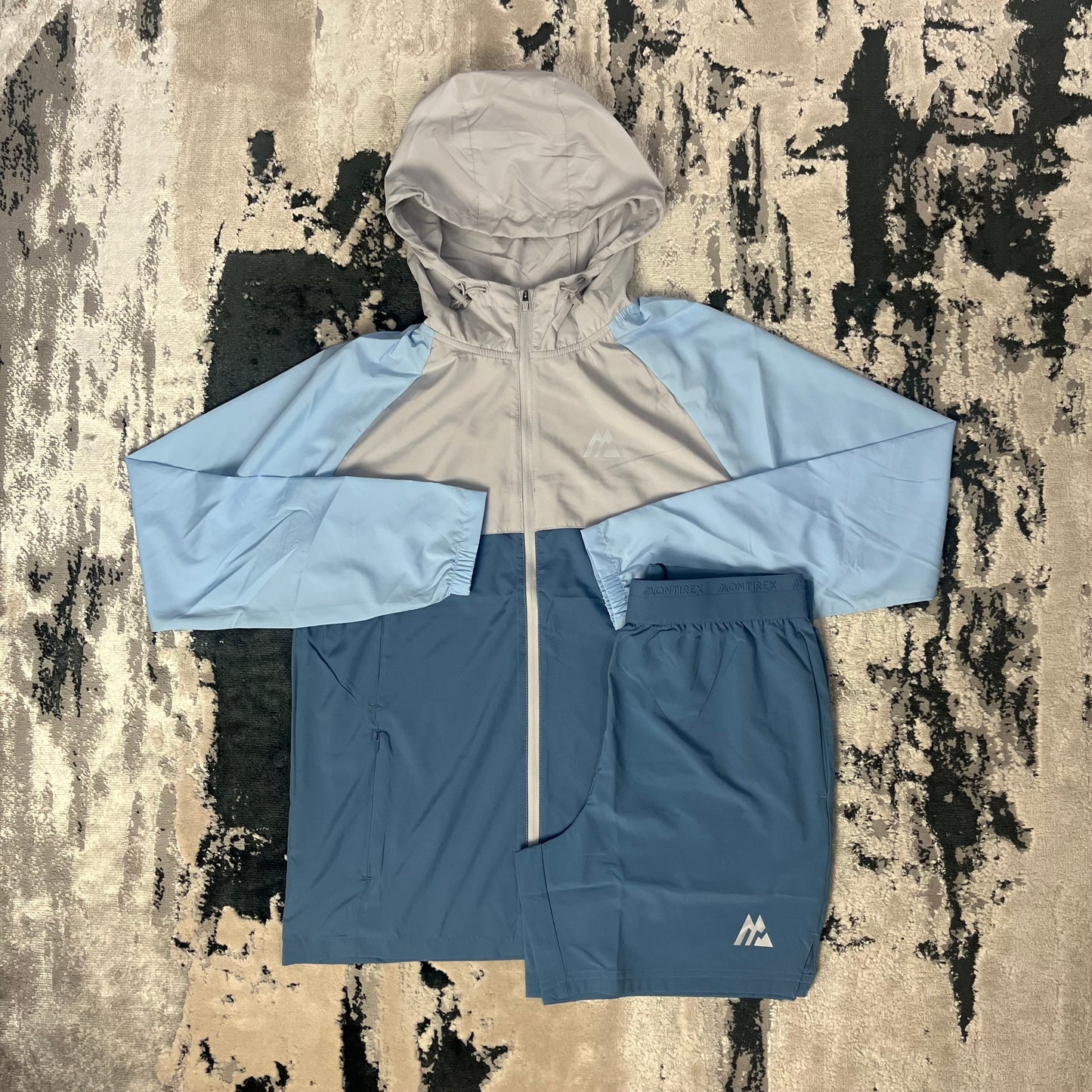 MONTIREX WINDBREAKER SHORT SET - BLUE / GREY