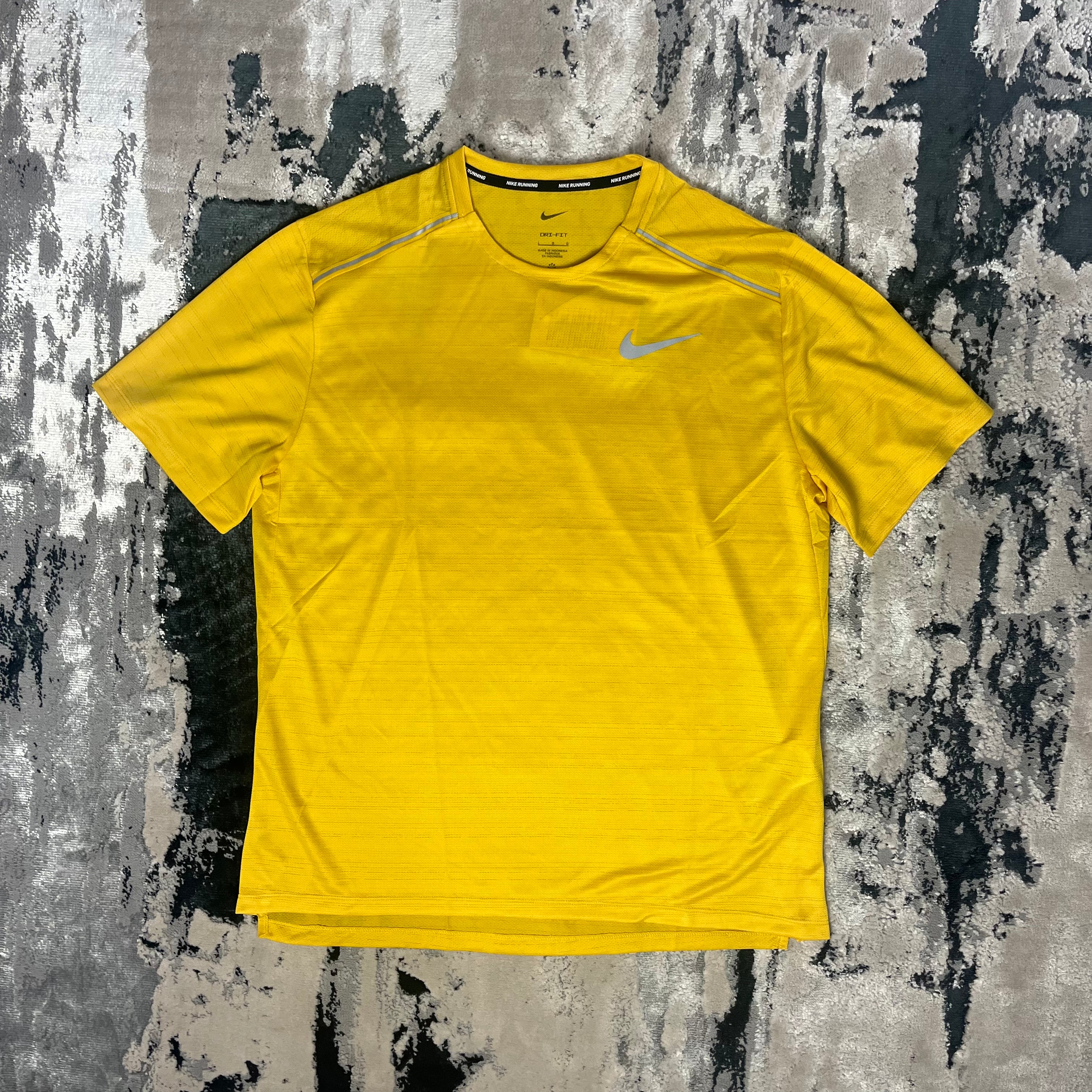 Nike miler sales t shirt yellow