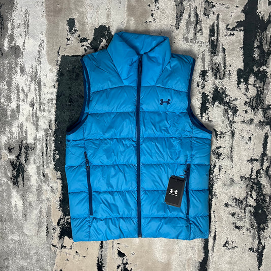 UNDER ARMOUR DOWN 2.0 PUFFER GILET - BLUE