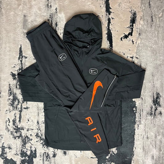 NIKE AIR SWOOSH TRACKSUIT - DARK GREY / ORANGE