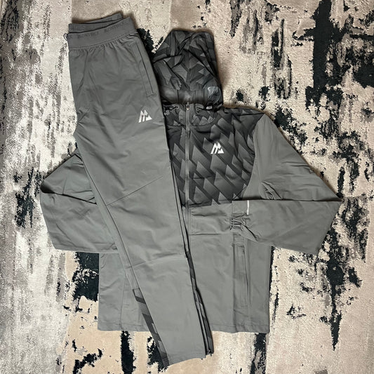 MONTIREX CHARGE PRINT WINDBREAKER TRACKSUIT - GREY