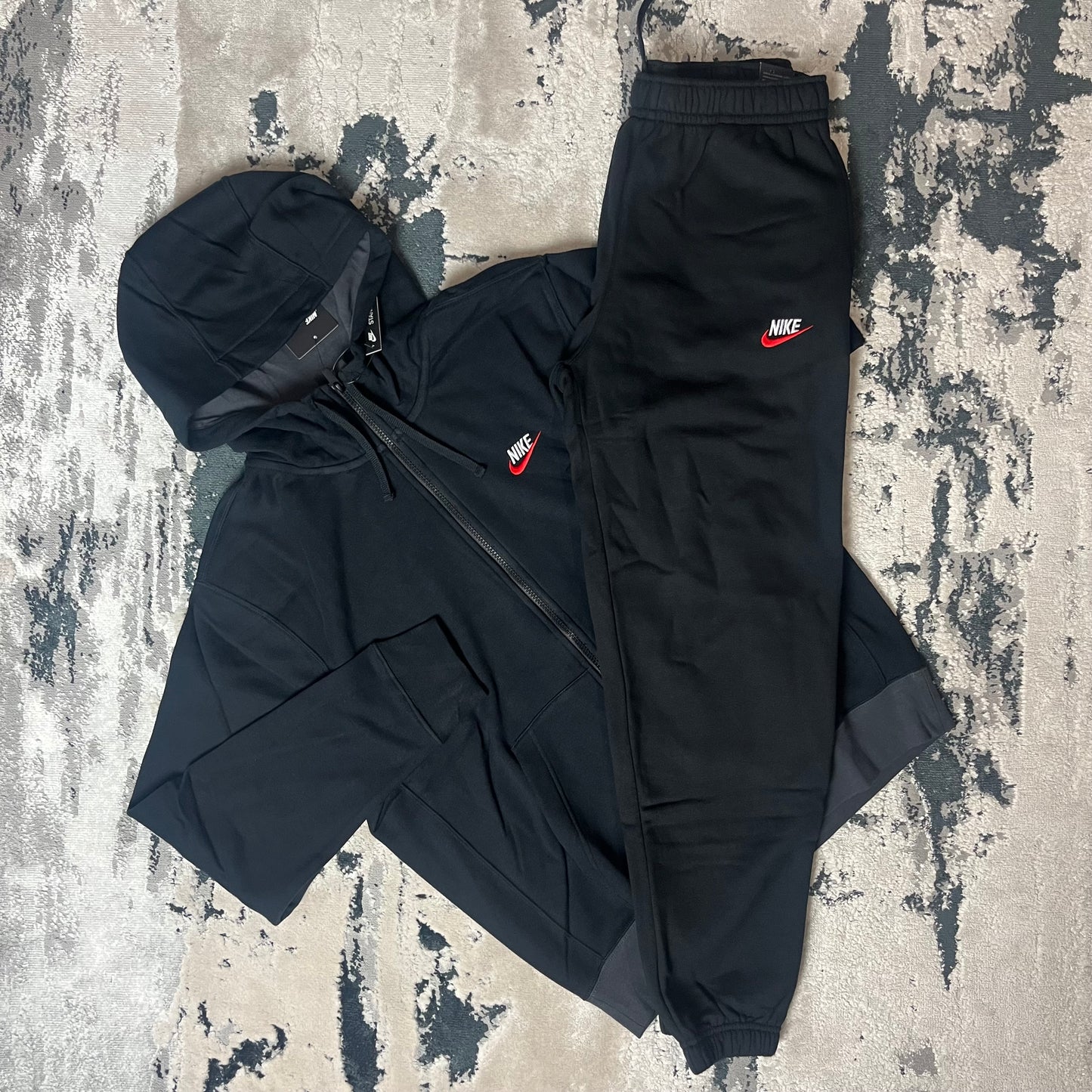 NIKE SPORTSWEAR FLEECE TRACKSUIT - BLACK