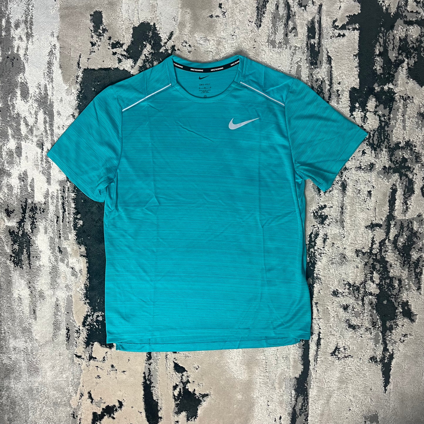 NIKE DRI FIT 1.0 MILER T SHIRT - AQUA