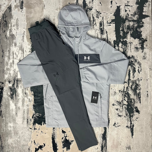 UNDER ARMOUR WINDBREAKER WOVEN TRACKSUIT - GREY